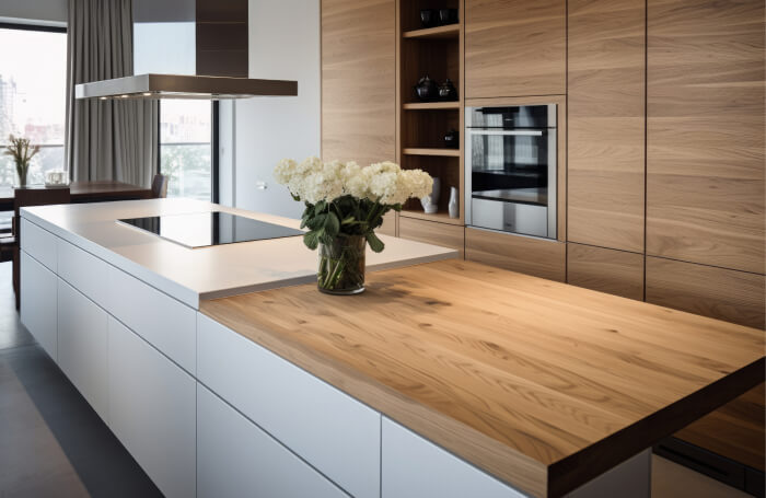 living room with fan