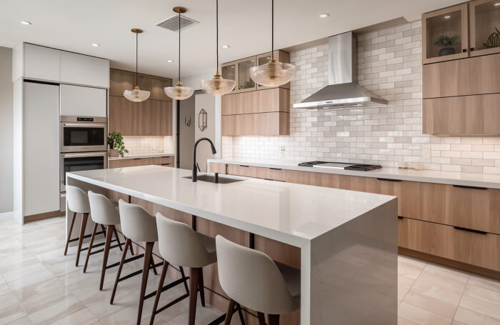 living room with fan