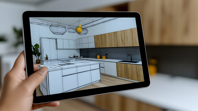kitchen with island