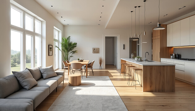 kitchen with island