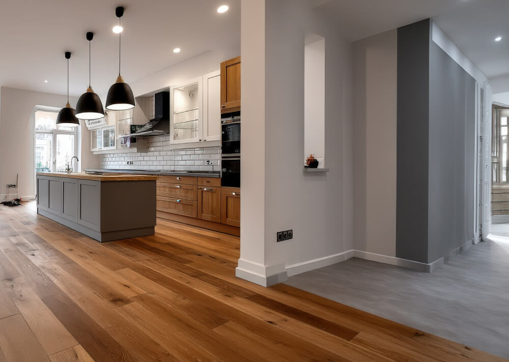 Modern Open-Concept Kitchen Remodel after
