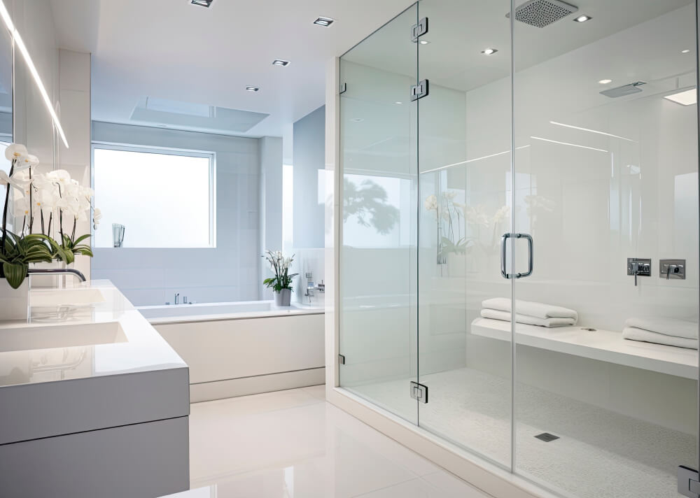 Luxury Minimalist Bathroom Transformation after